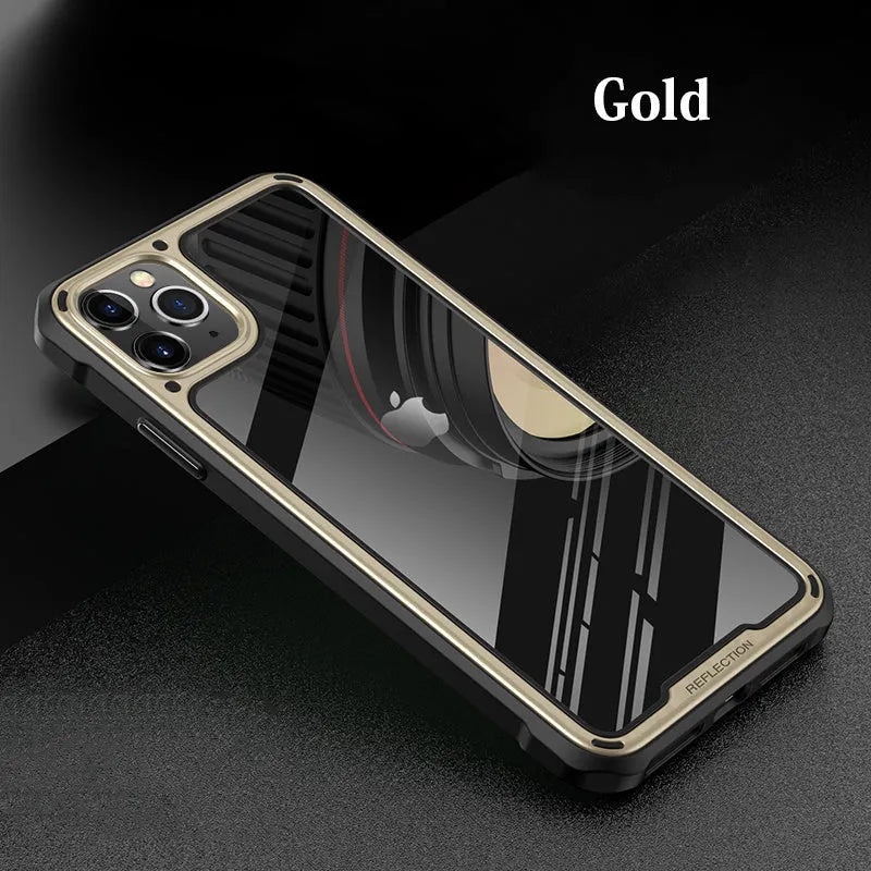 Clear silicone mobile phone case for iPhone 11 showing transparent design with phone visible underneath