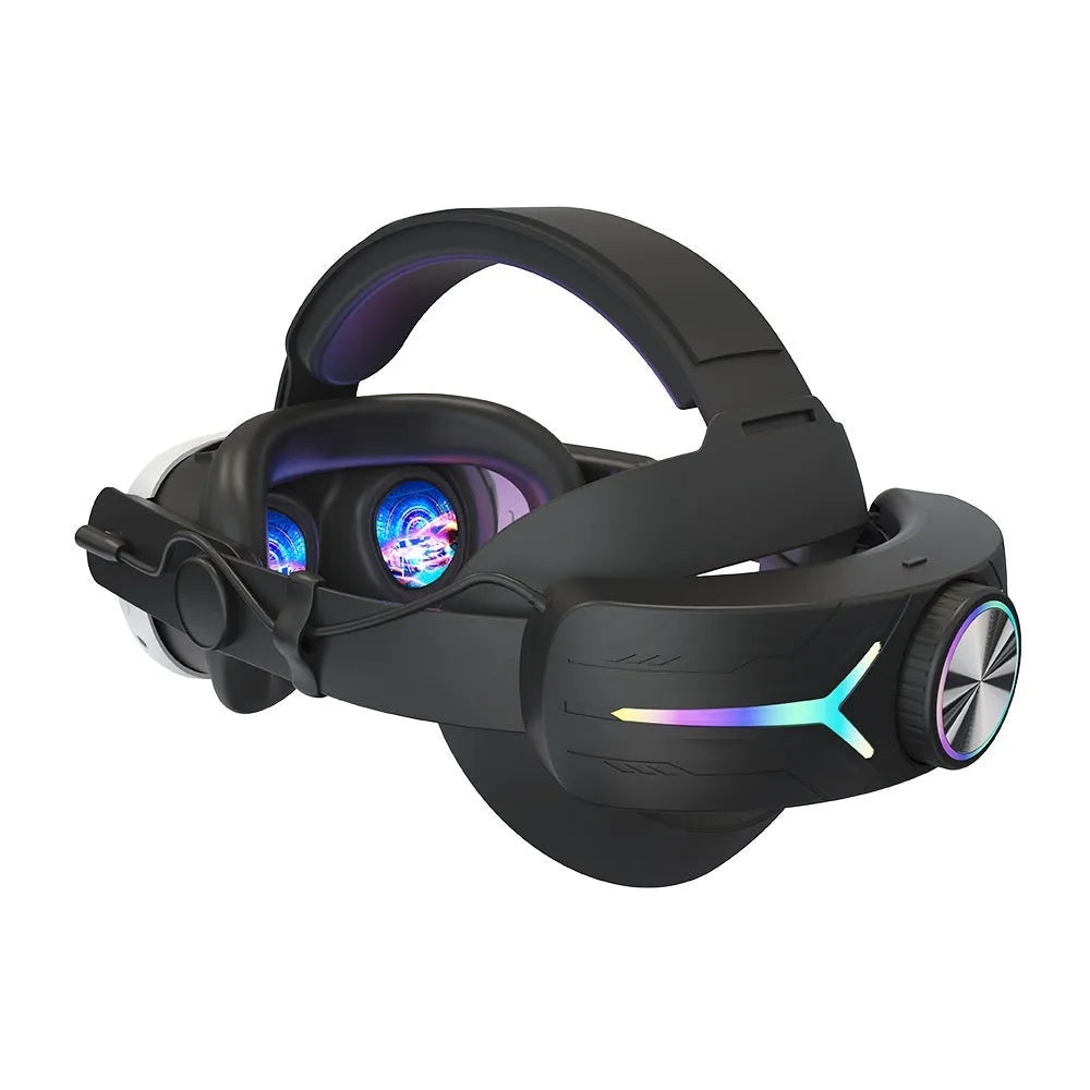 VR headset charging head strap for Meta Quest 3 with 8000 mAh power, ABS body, 27cm x 17.5cm x 5cm, in Elite Colour, Pure White or Pure Black