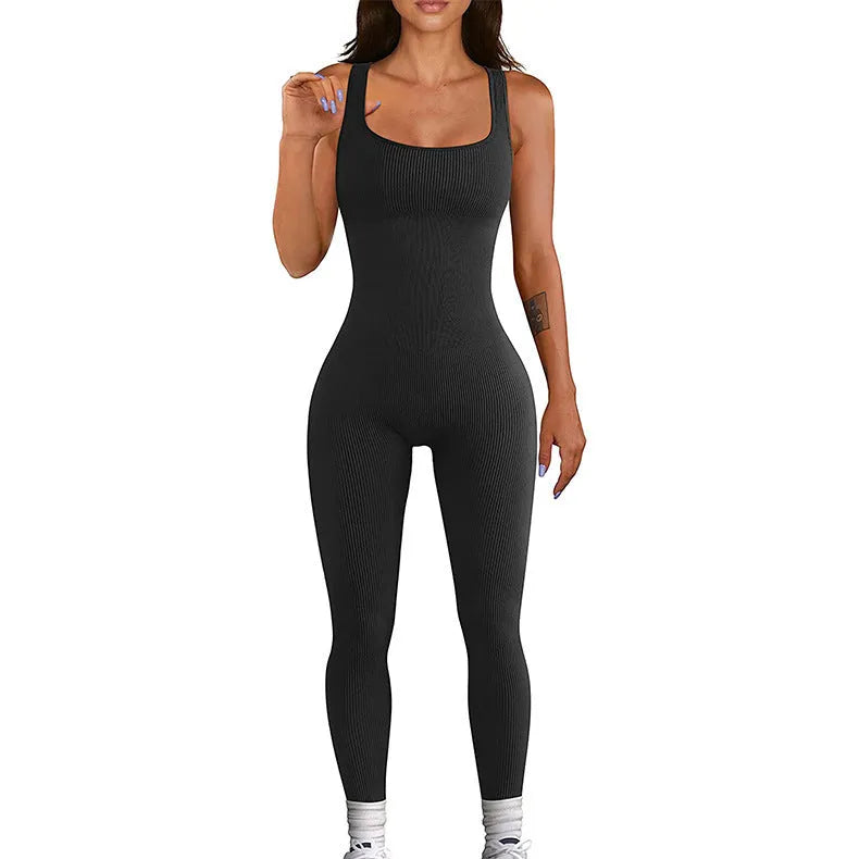 Women's spandex suspender tank top tights in long sleeve style with waist type fit and button details in various colours