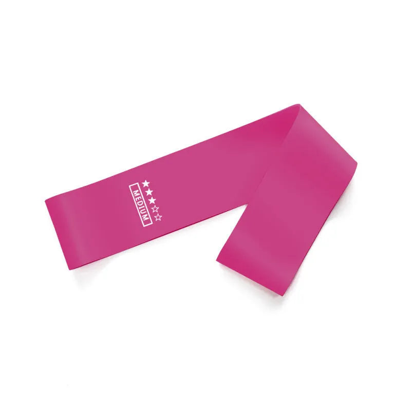 Natural latex resistance bands set, 600mm x 50mm, five colours and resistance levels 5-40lb for Pilates and Crossfit.