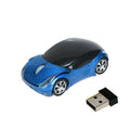 Wireless Ferrari optical mouse, USB, 2.4GHz, 1200dpi, 10m range, three buttons, four-way wheel, compact size.
