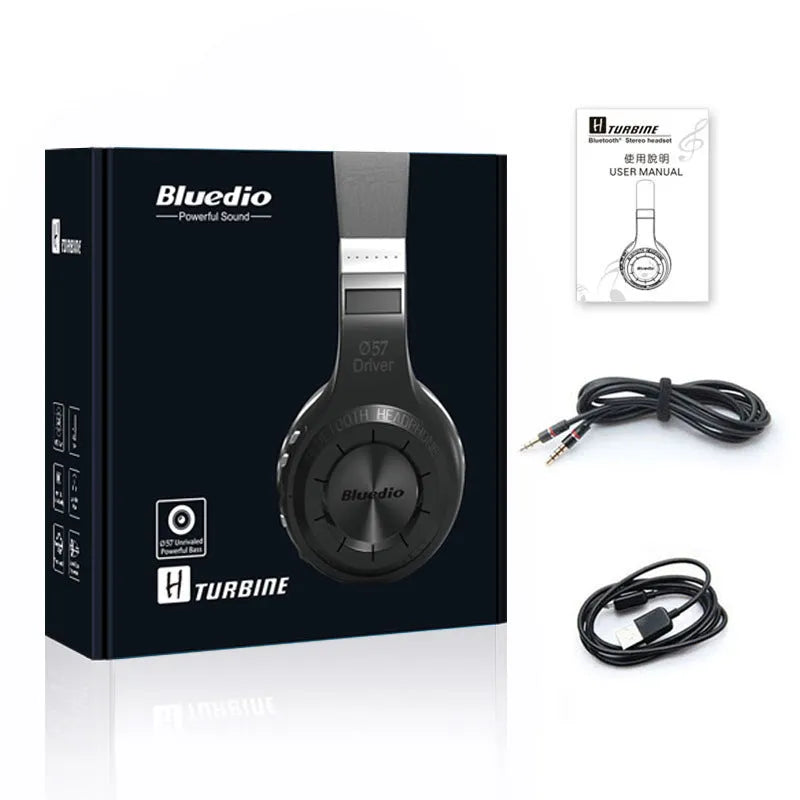 Wireless headphones with stereo subwoofer, 57mm driver, Bluetooth, PU earplugs, available in White