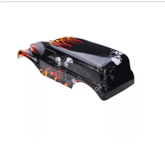 RC car spare body shell for Traxxas Grave Digger 1/10 RTR, PVC unpunched yellow green canopy