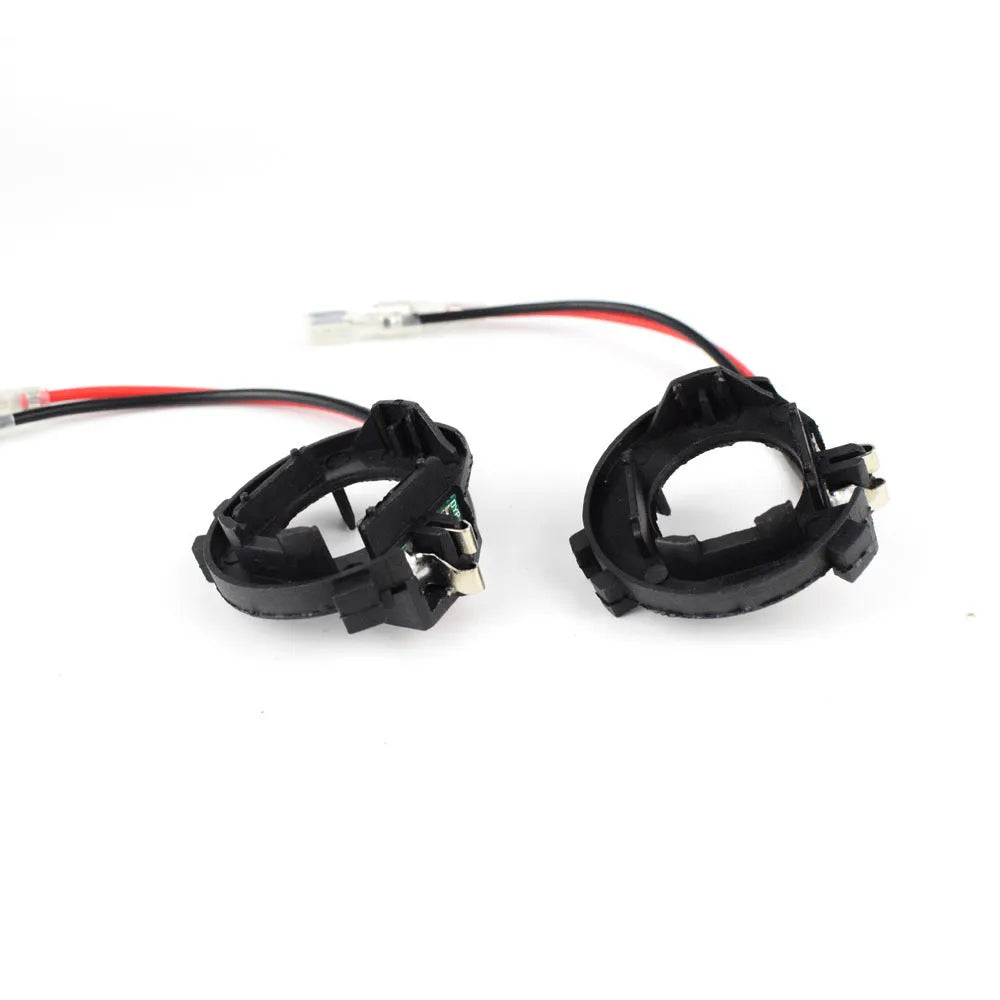 Black H7 LED headlight adapter bracket for Volkswagen Golf 5 MK5 GTI Jetta halogen to LED conversion