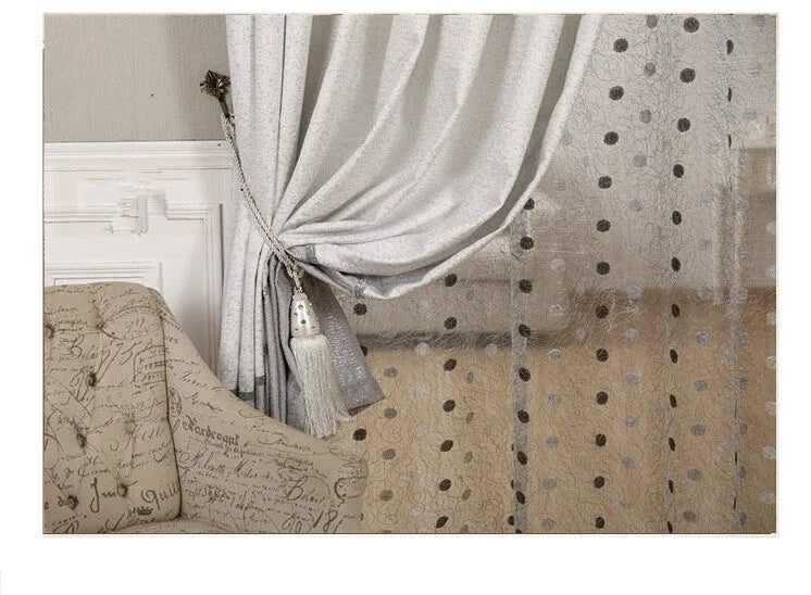 Simple blackout curtain panel shown hanging, with size options from 100cm to 400cm wide.