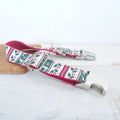 Thicken soft polyester dog collar set Christmas deer design light gold with traction rope and ribbon