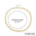 Alloy geometric twist chain necklace for women, electroplated finish, adjustable 51-80cm, ten colour options, individually packaged
