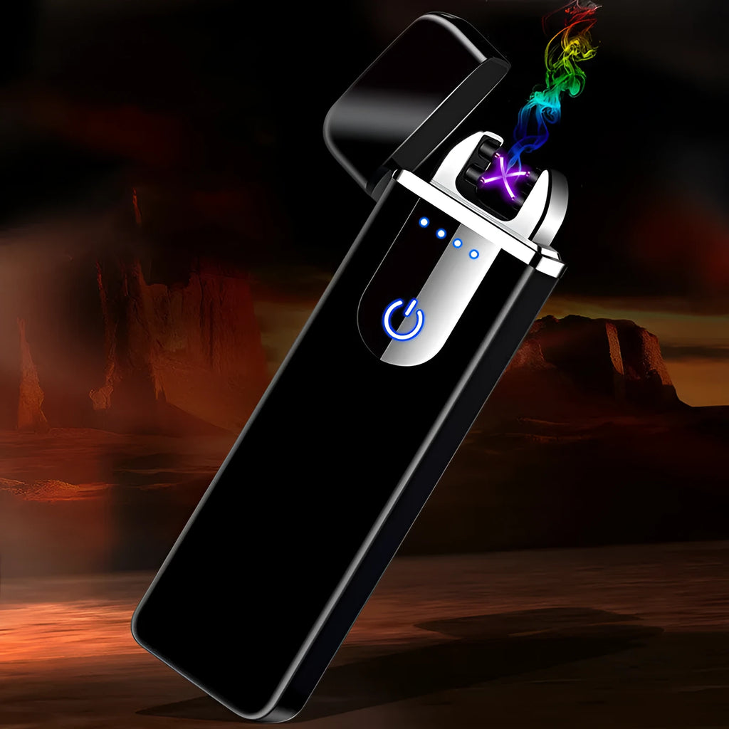Brushed metal lighter in gold, red, blue, silver, or black for promotional business gifts