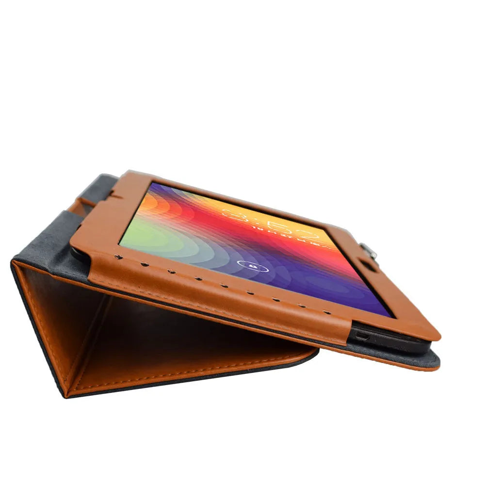 Black imitation leather back clip case for Google Pixel 10 tablet