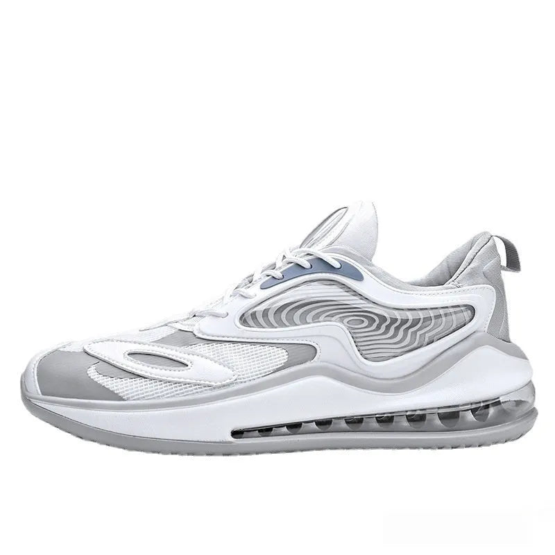 Summer air cushion men's shoes with height increasing function and rubber soles in casual style