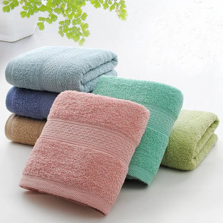 Thickened weak twist cotton bath towel beach towel in seven colour options
