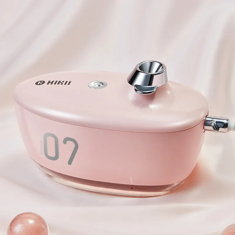 USB mini portable air purifying humidifier with nano atomization, night light, and 300mL tank in green