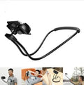 Baseus flexible mobile phone holder showing 360-degree rotation and shockproof bubble support for a 4-10 inch device.