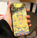 TPU PC hard shell phone case for Apple iPhone with Chinese Wind embossed text design