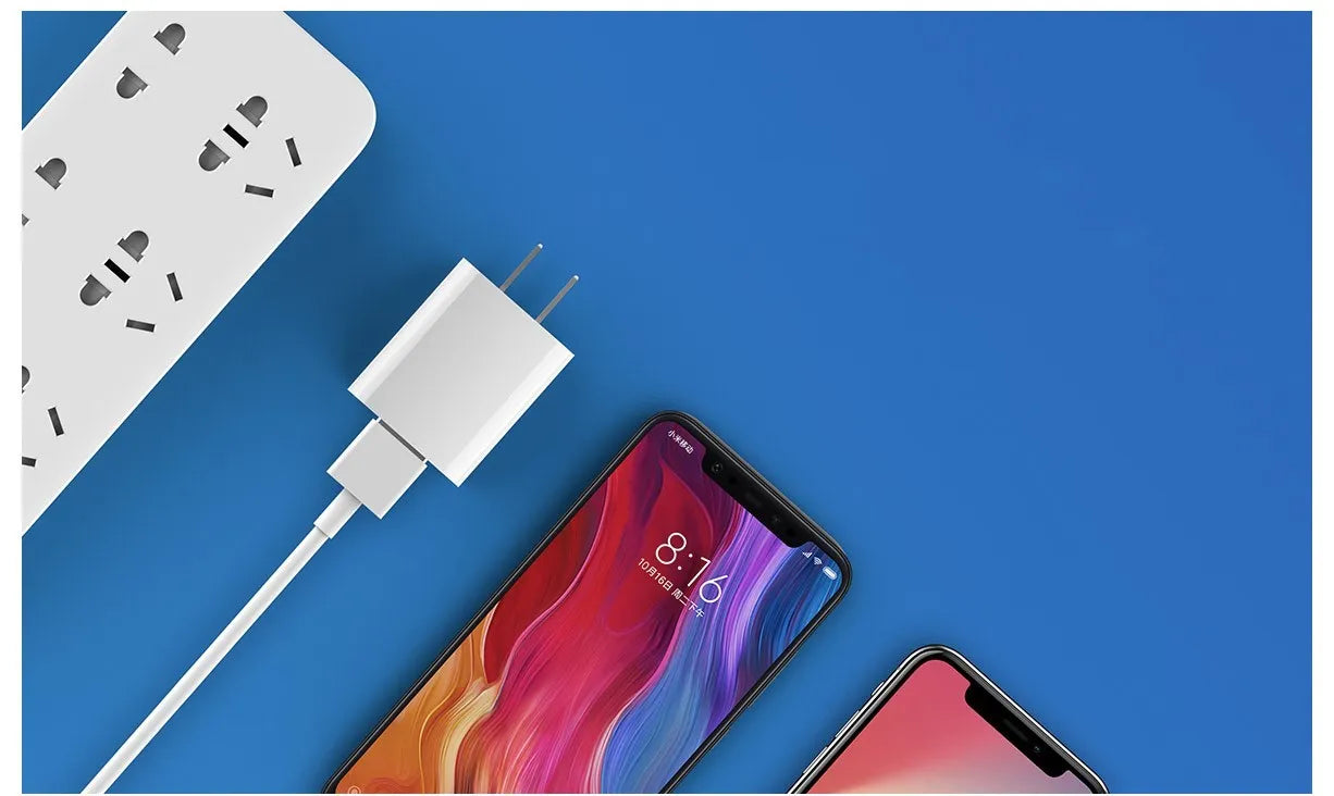 Xiaomi Mi USB Fast Charger MDY-08-EH white front view