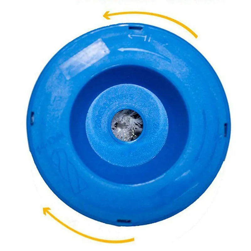 Blue plastic electric hammer dust cover accessory for capturing drilling debris