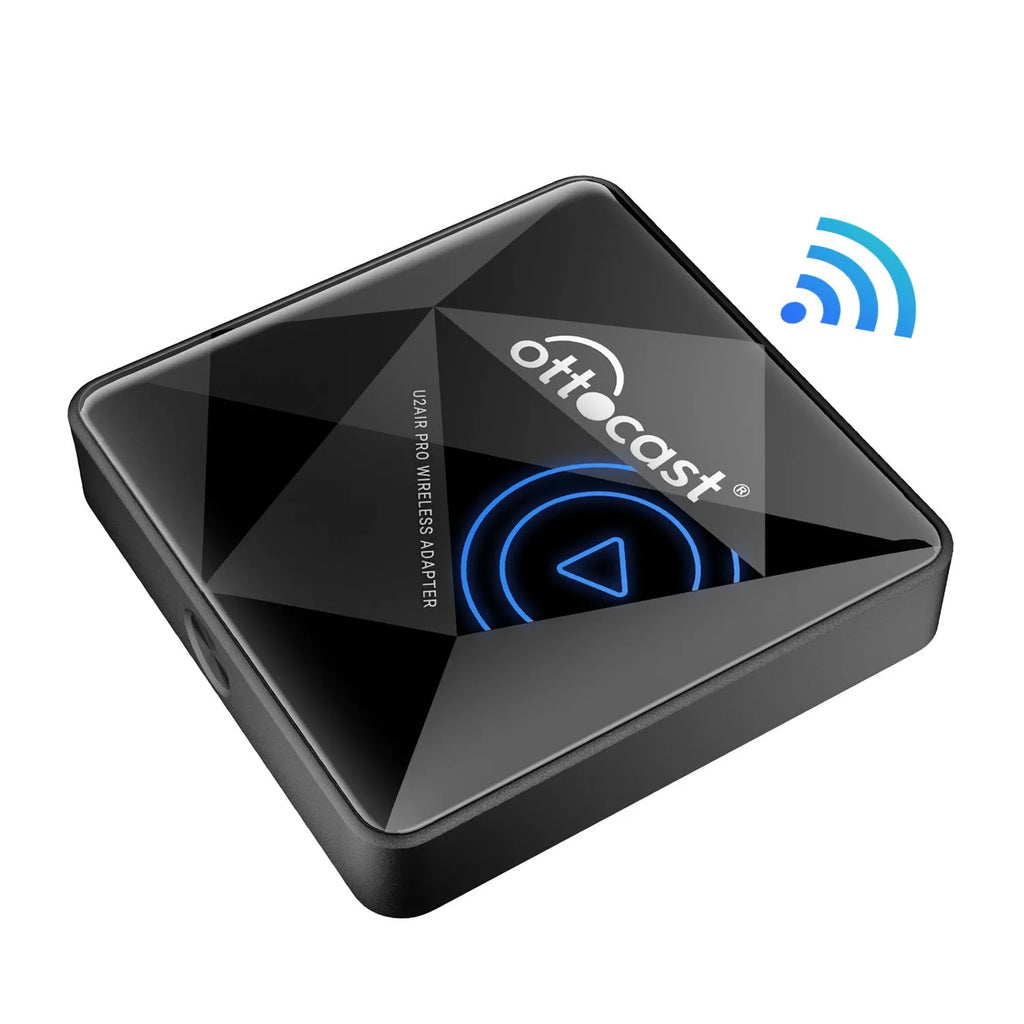 Black wireless car Bluetooth AIBOX magic box with Type-C connector