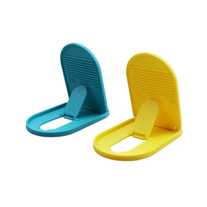 Plastic Lazy Bracket adjustable mobile phone stand in six colour options.