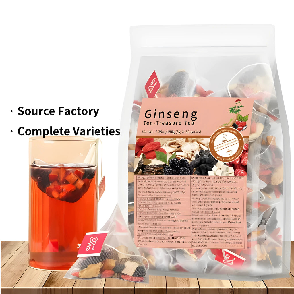 Ginseng Shibao Tea herbal blend pack with ginseng and eight treasure style tea, quantity choice 1PCS to 4PCS
