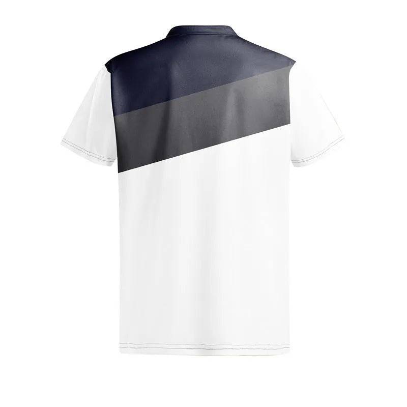 Men's short sleeve casual top with 3D digital printing pattern in loose fit design
