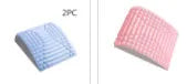 Blue back stretcher pillow for lumbar support with acupressure massage function