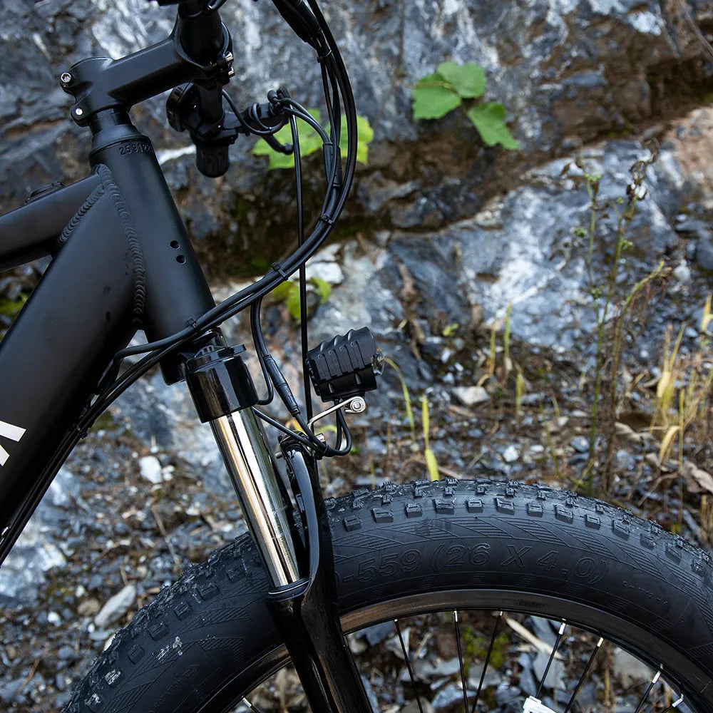 SIVROCK V1 electric mountain bike black 26x4.0 fat tyres 1000W motor aluminium frame LCD display