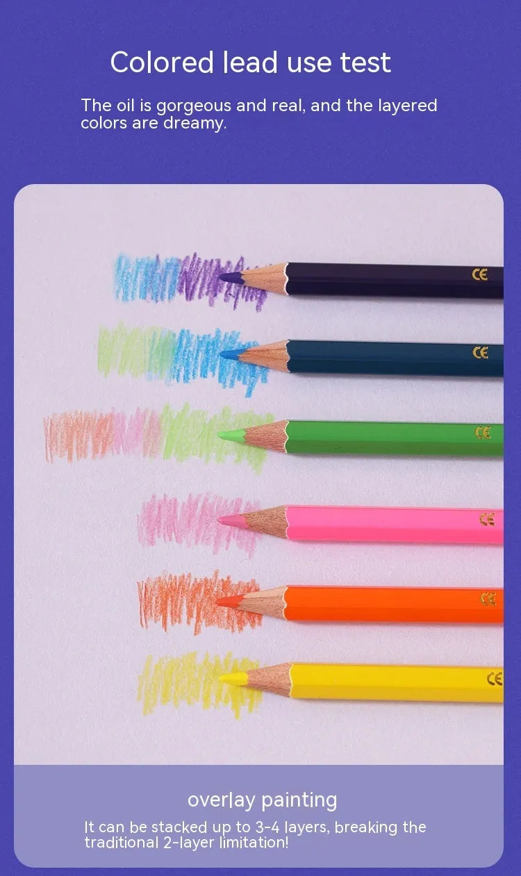 Set of double-headed wooden coloured pencils showing two pack size options: 6 pieces and 12 pieces.