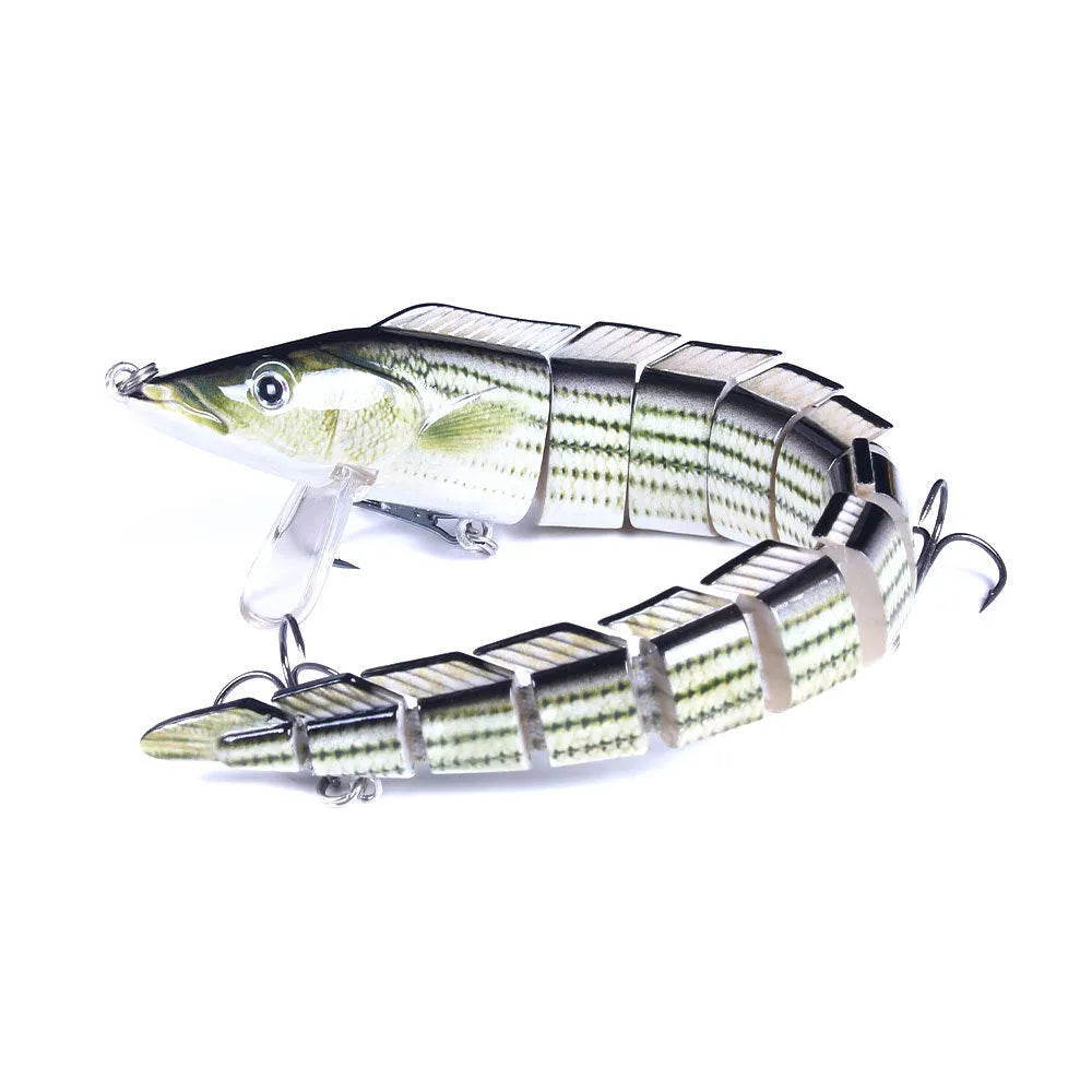 23cm multi-section simulated loach fishing lure with #2 hook in JM029 series colours