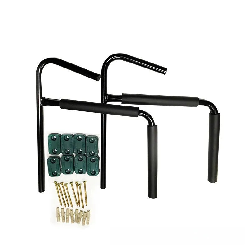 Carbon steel kayak wall hanger for storage, dimensions 43cm wide by 38cm high.