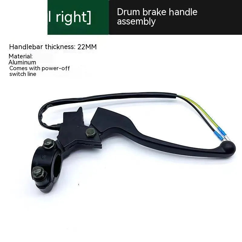 Aluminium alloy brake handle assembly with power off switch line attached
