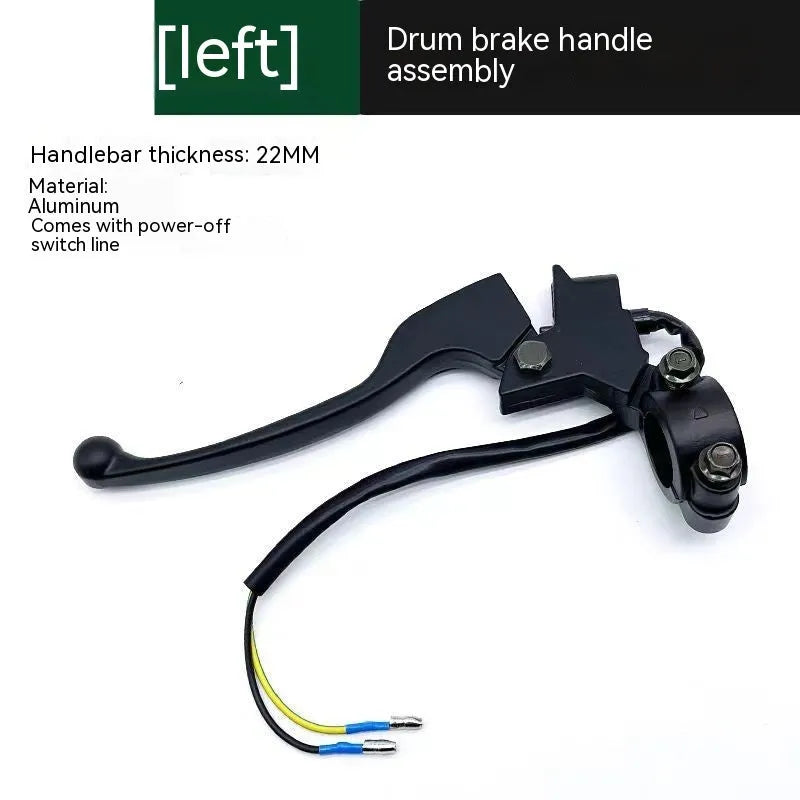 Aluminium alloy brake handle assembly with power off switch line attached
