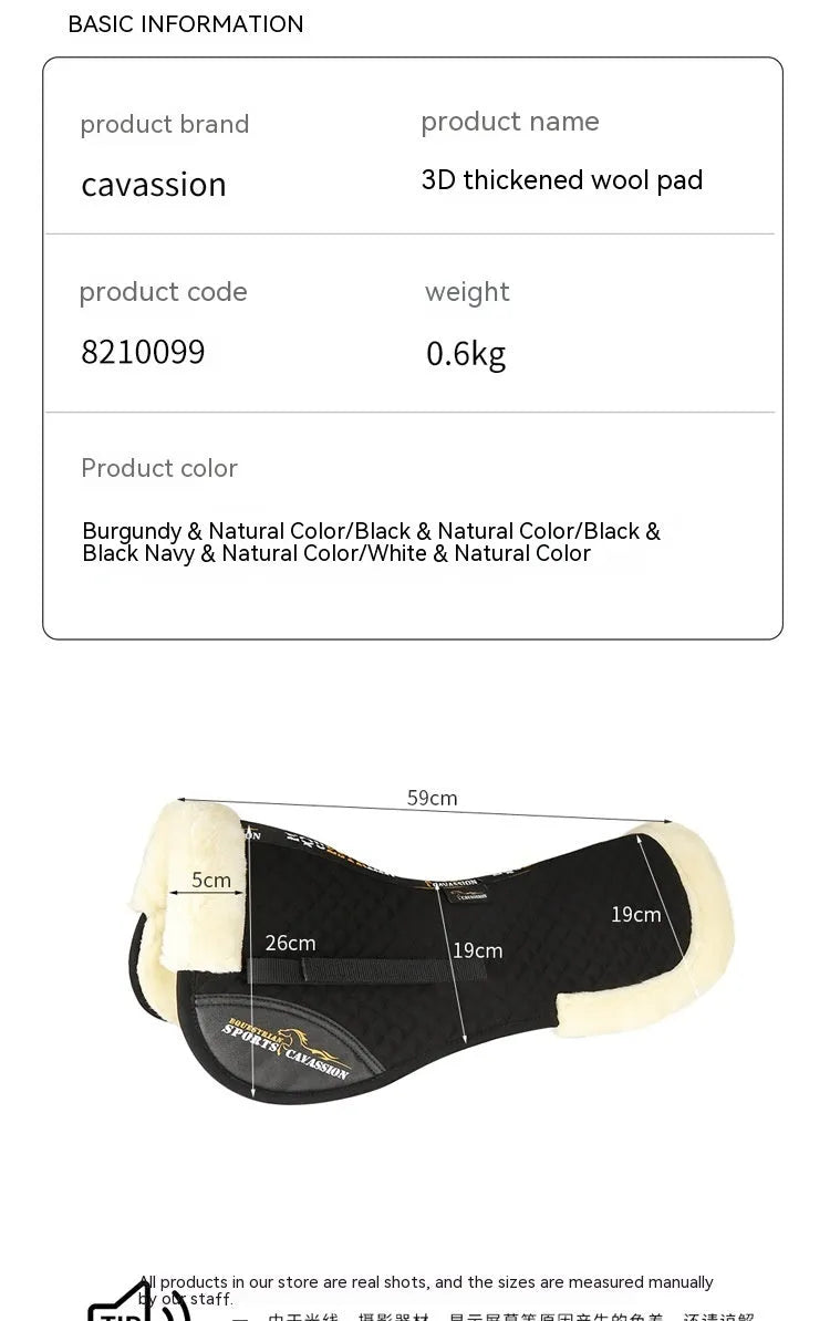 Riding saddle pad for shock absorption and waist protection in equestrian and cycling sports