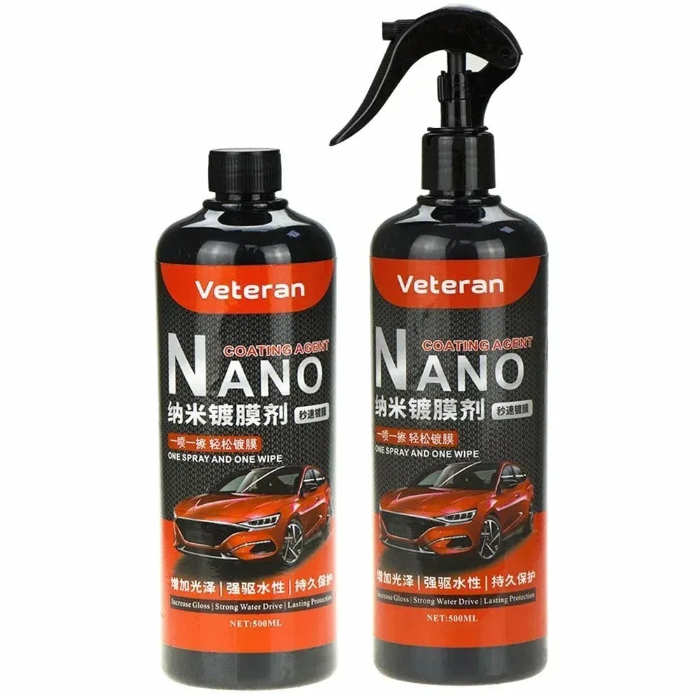 Automotive coating spray bottle in 250ml or 500ml size for car maintenance and protection