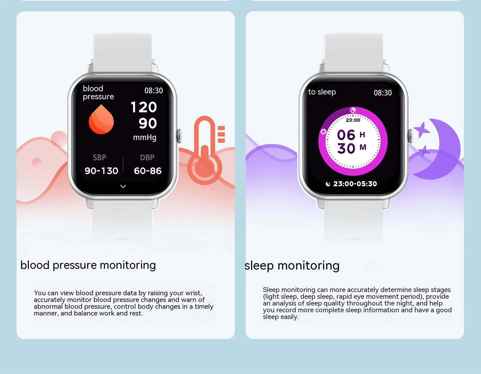 Bluetooth smart watch with heart rate monitor and AI voice control in black, silver grey, pink or khaki colours