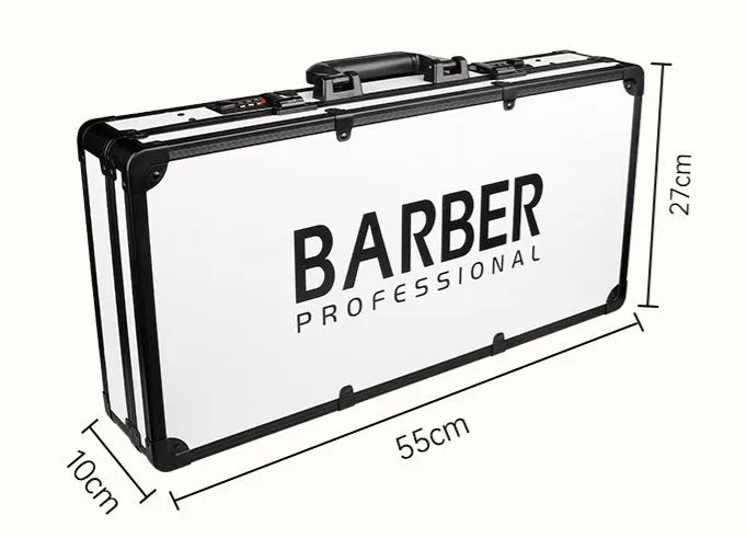 PVC hair tools storage suitcase open showing interior space for styling equipment