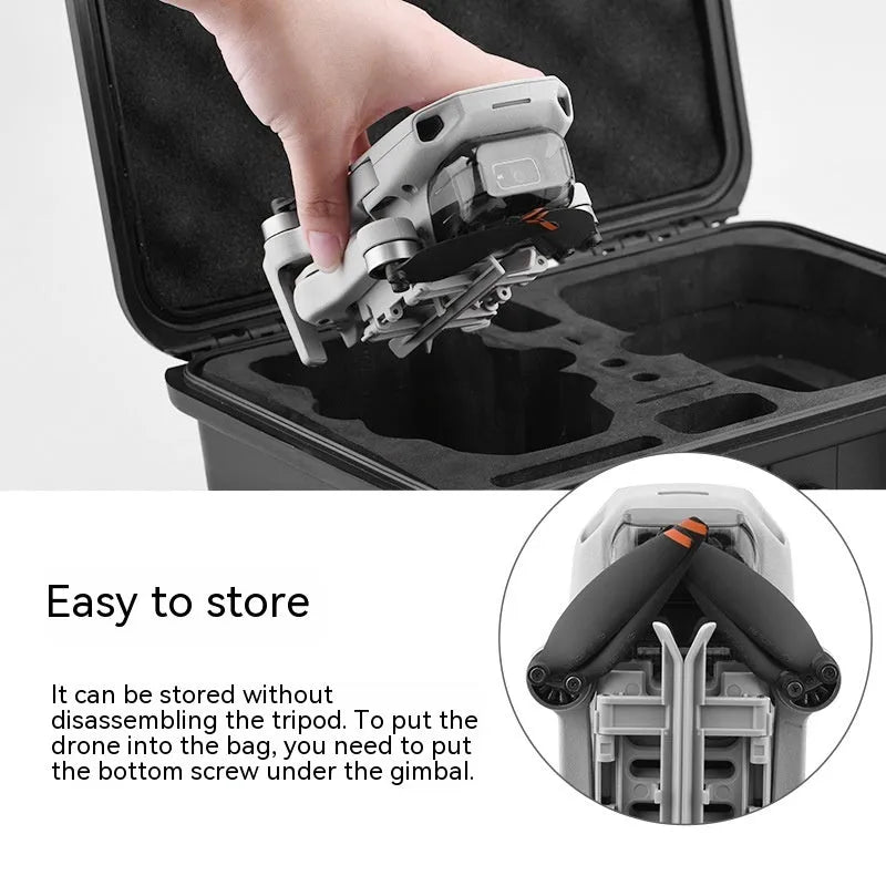 Plastic folding UAV landing gear monopod accessory in folding tripod colour, 8.7cm long
