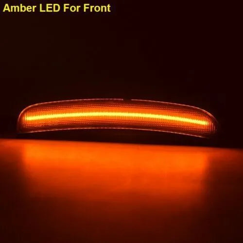 Side turn signal light for Dodge Challenger car, ABS plastic, yellow front and red rear options
