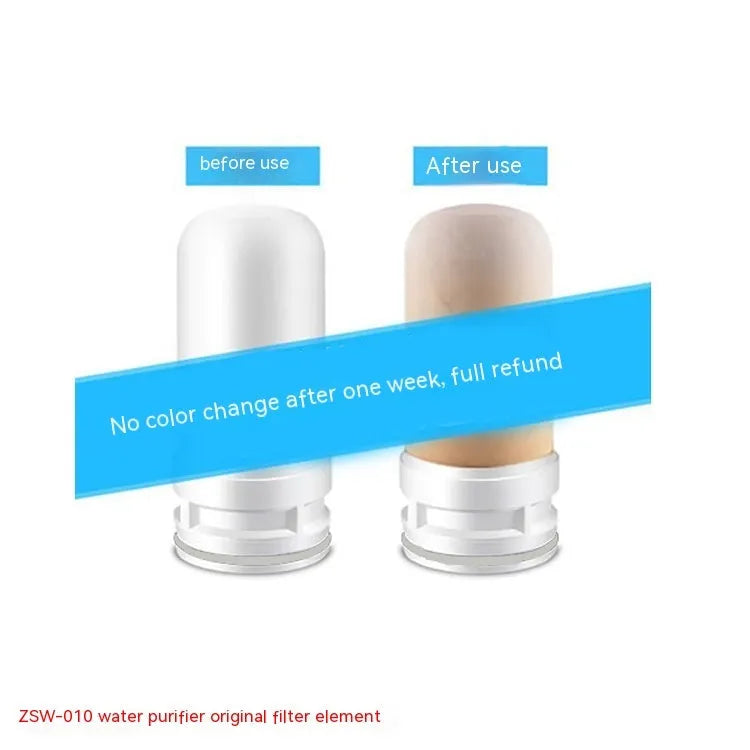 White diatom ooze ceramic water filter element with 43x43x100mm dimensions