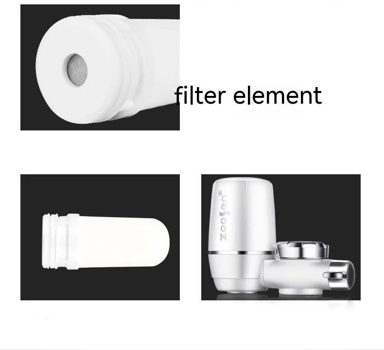 White diatom ooze ceramic water filter element with 43x43x100mm dimensions