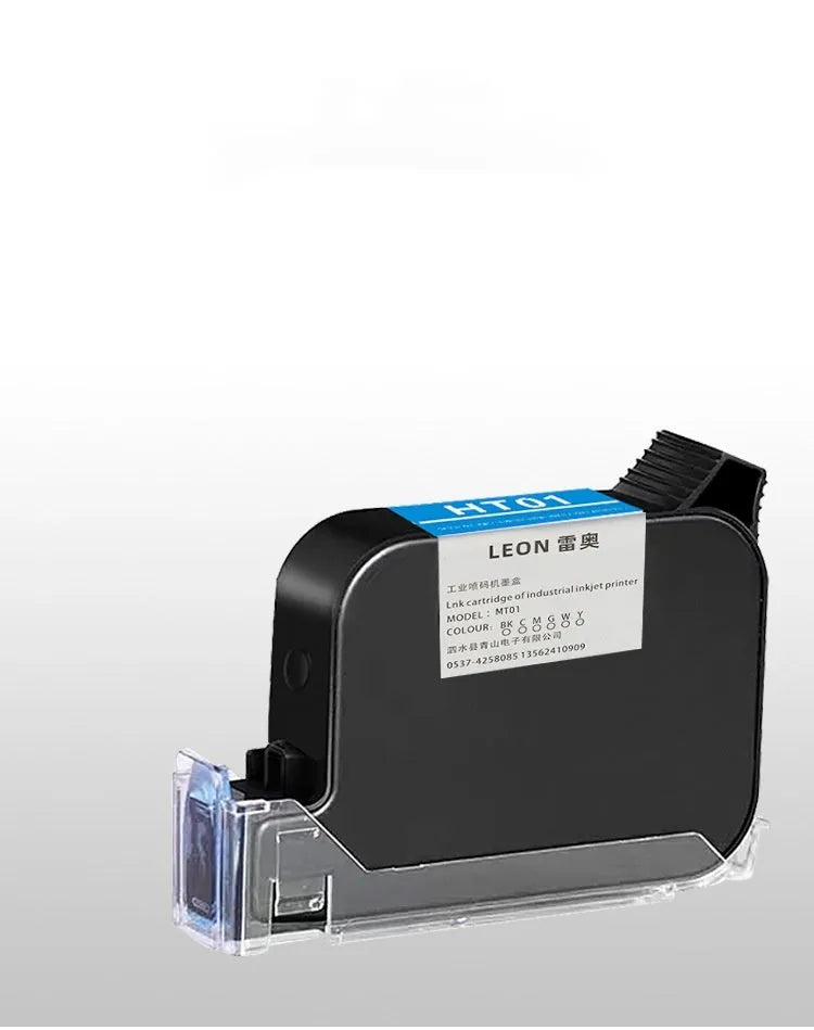 Portable handheld code-spraying machine SC18 with HT01 high adhesion ink cartridge on production line