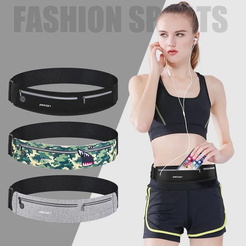 Unisex outdoor waterproof waist bag in camouflage crocodile colour with 8-inch storage capacity