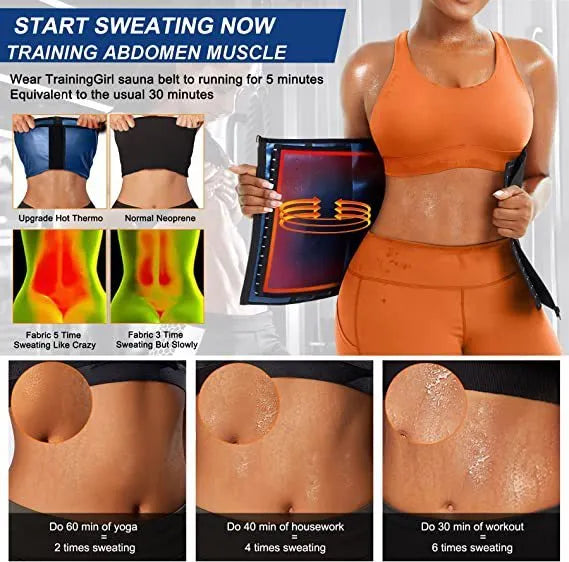 Neoprene abdominal girdle belt for waist shaping with adjustable compression in blue or silver colours