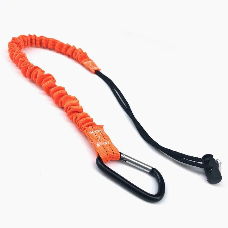 Orange fishing rod anti-separation safety rope measuring 90cm with 10kg load capacity
