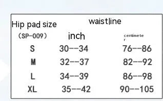 Black cycling hip protection pants showing adjustable sizing and hip padding for sports safety