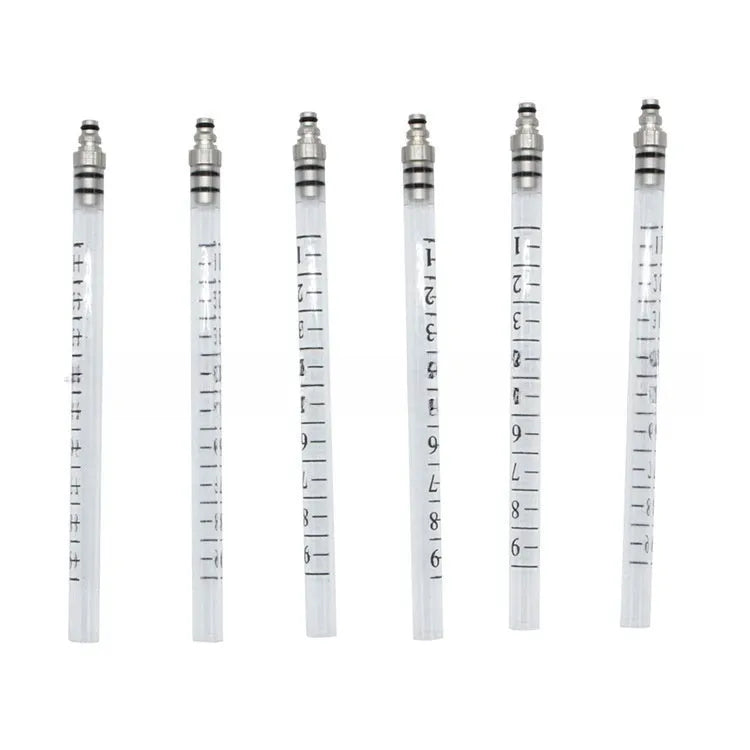 Brass and plastic fuel injection flow meter diagnostic tool with oil return measuring instrument
