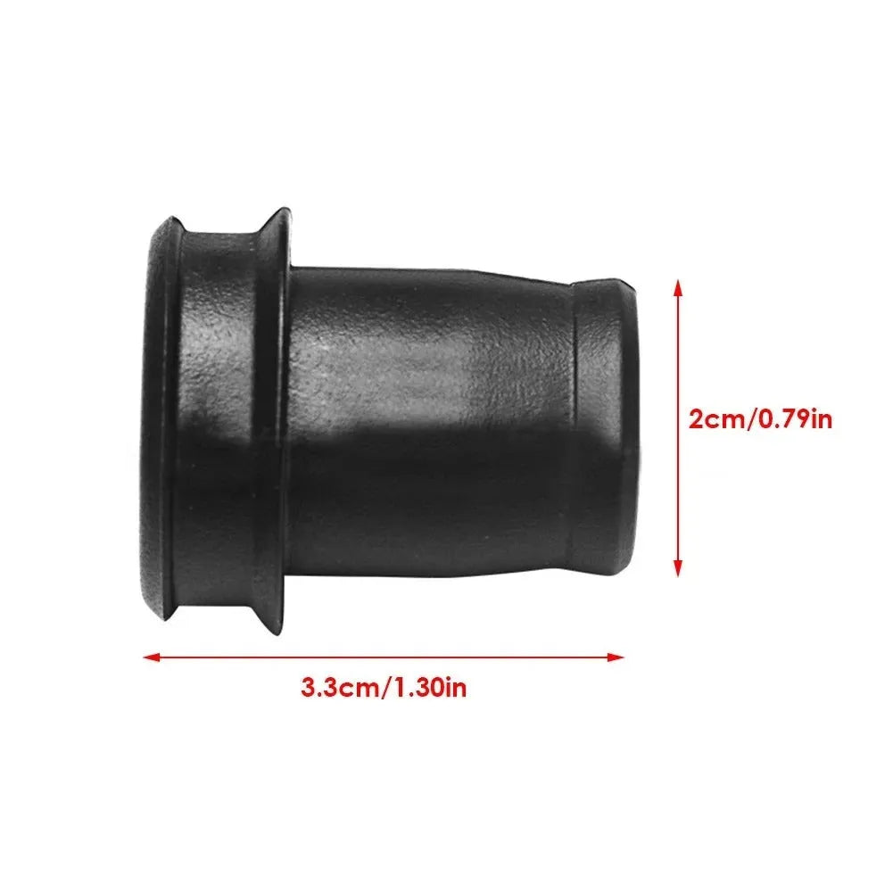 Black PVC car cigarette lighter dust plug protective cover measuring 33cm long with 2cm diameter