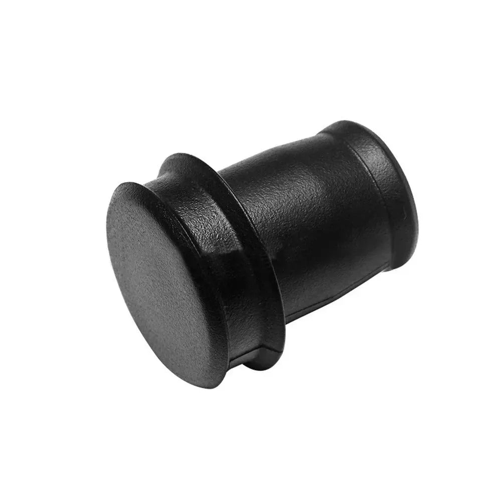 Black PVC car cigarette lighter dust plug protective cover measuring 33cm long with 2cm diameter