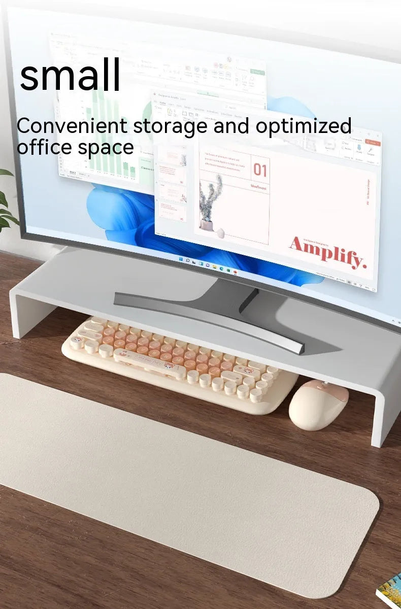 Candy pink compact wireless keyboard and mouse set with USB receiver on a desk