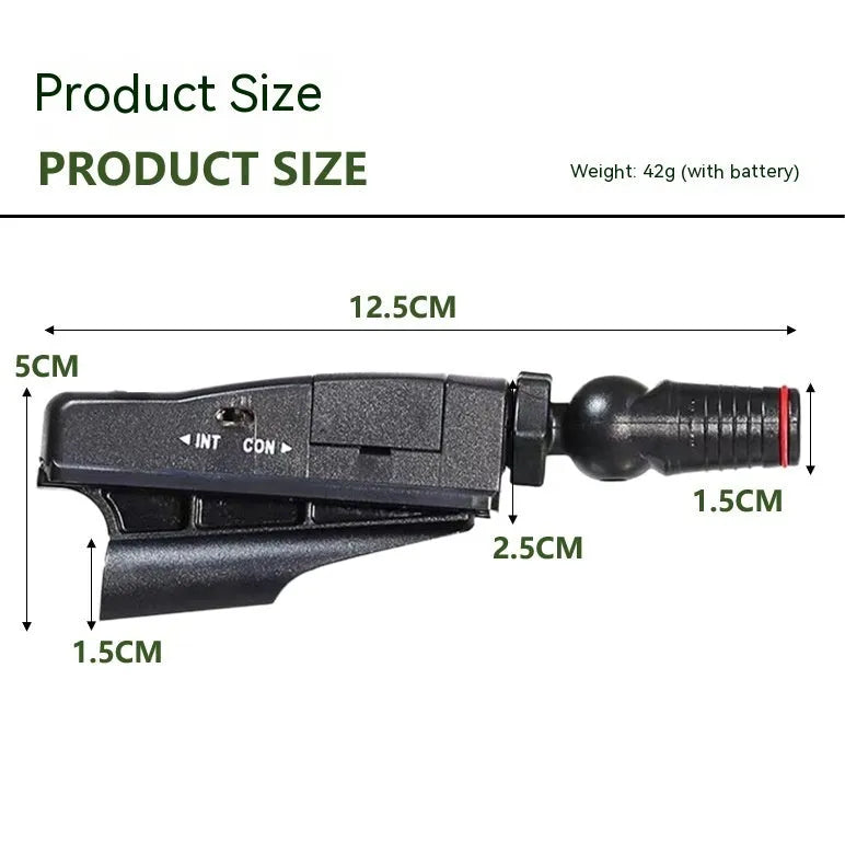 Golf putter laser aiming instrument showing laser projection for putting alignment practice