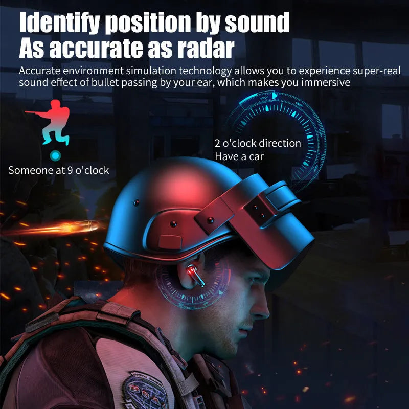 TWS-M28 true wireless Bluetooth earbuds in M28 Jerry colour with Jerry chip, PC ABS build, and in-ear low latency design